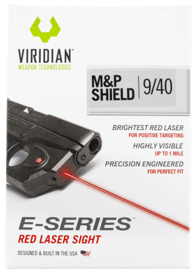 Viridian E-Series Red Laser Sight fits M&P Shield 9/40 and is made of polymer material